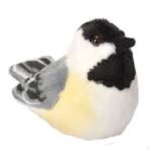 Wild Republic Audubon Black-Capped Chickadee plush bird with audible sound